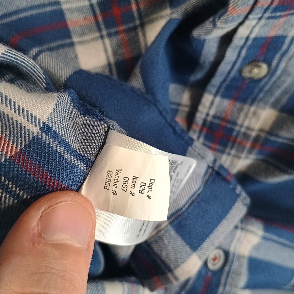 Eddie Baur Shirt Men L Travex Plaid Outdoor Button Down Long Sleeve Classic Fit - Picture 8 of 12